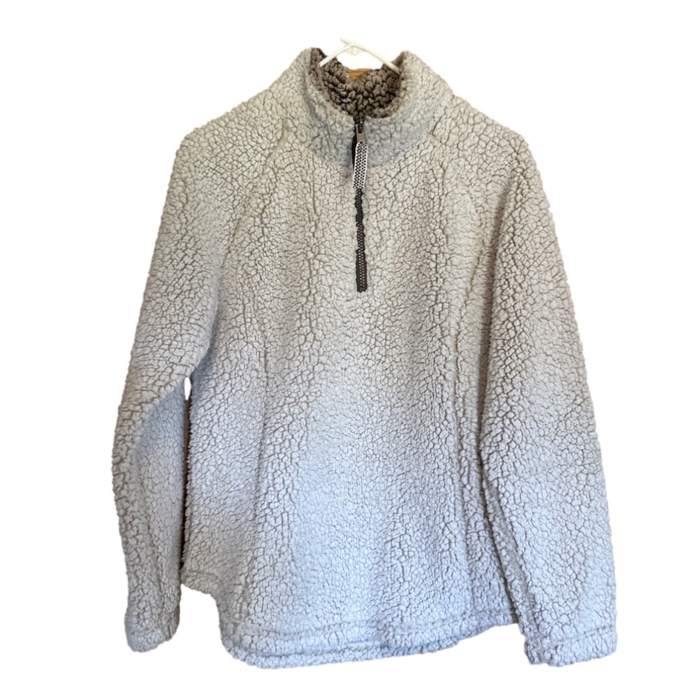 Sherpa, soft, warm & cozy 3/4 zip pull over sweatshirt - Picture 1 of 4